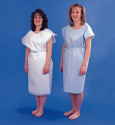 Paper Patient Exam Gowns- Blue Bx/50