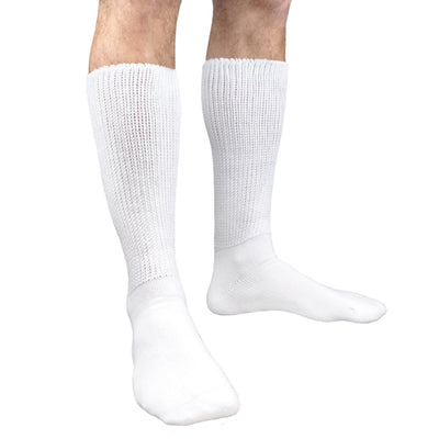 Diabetic Socks  White  Pair M 10-13  Large