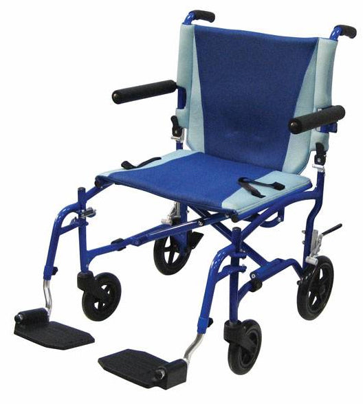 Transport Chair  19   Aluminum Blue Frame / Blue Upholstery