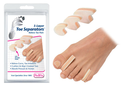 3-Layer Toe Separators Medium  Pk/6