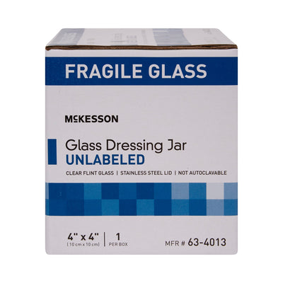 McKesson Glass Unlabeled Sundry Jar, 4 x 4 in