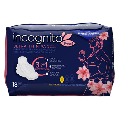 Incognito® by Prevail Ultra Thin Pad with Wings, Regular