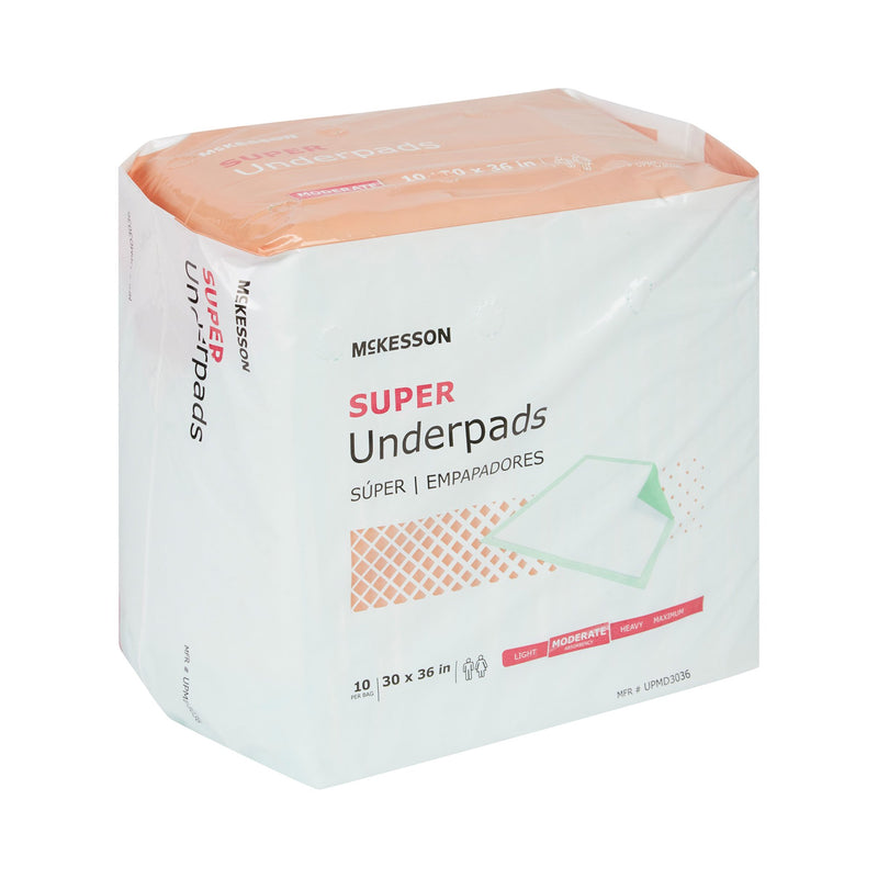 McKesson Super Moderate Absorbency Underpad, 30 x 36 Inch