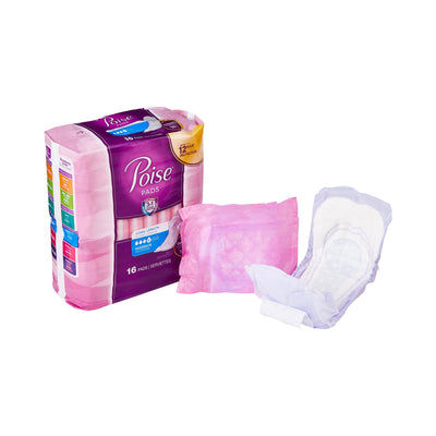 Poise Bladder Control Pads, Adult Women, Moderate Absorbency, Disposable, 12.4" Length