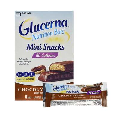 Glucerna® Mini Treats Chocolate Peanut Nutrition Bar, 20 Gram Packets