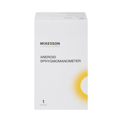 McKesson Deluxe Aneroid Sphygmomanometer, Pocket Size Handheld, Large Adult Cuff, Orange, Dual-Tube