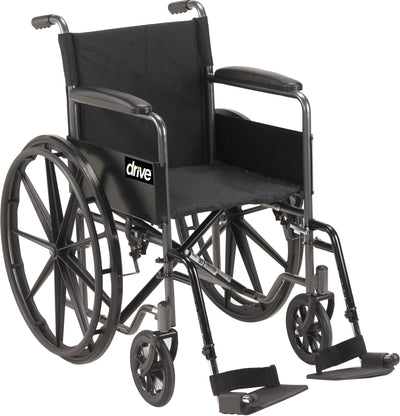 drive™ Silver Sport 1 Wheelchair, 18-Inch Seat Width
