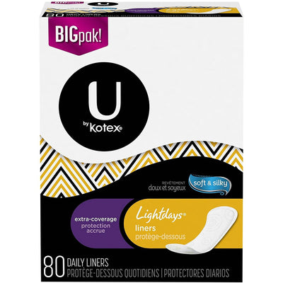 U by Kotex® Security® Lightdays® Liners, Extra-Coverage