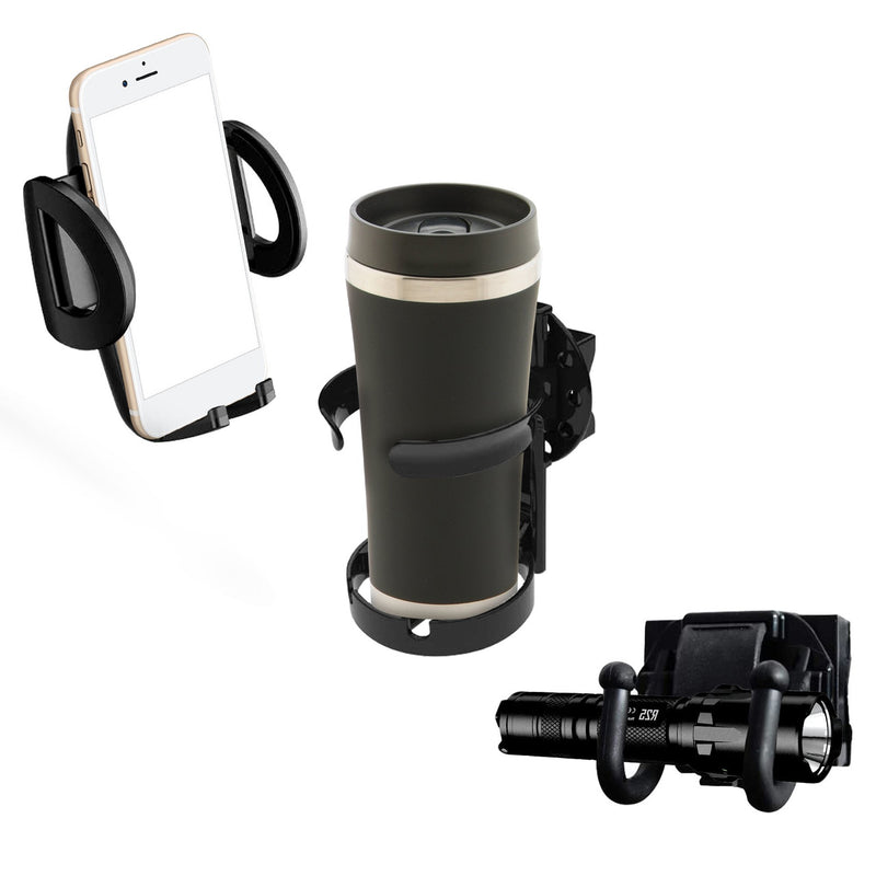 Easy To Use Products Mobility Aid Combo Pack, Cup Holder, Phone Grip, Bag Hooks 1228769