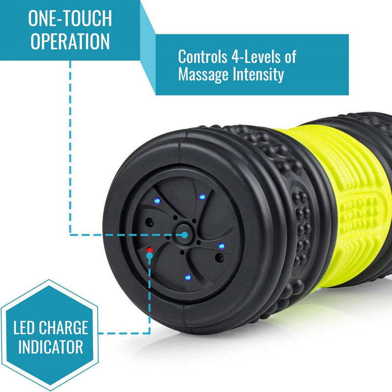 HealthSmart 4-Speed Vibrating Foam Roller, Full Body Fitness Massager 1229073