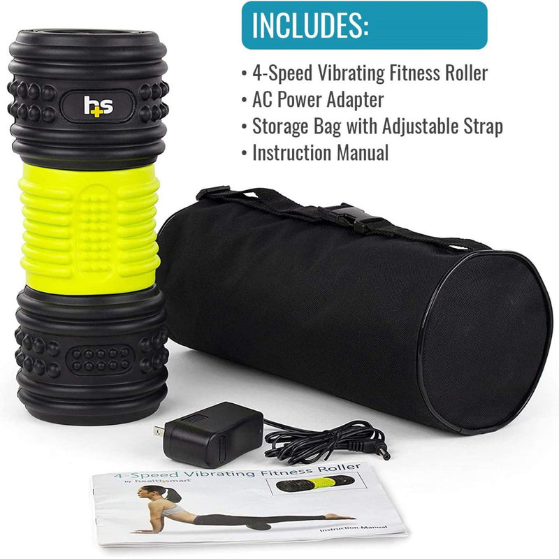 HealthSmart 4-Speed Vibrating Foam Roller, Full Body Fitness Massager 1229073