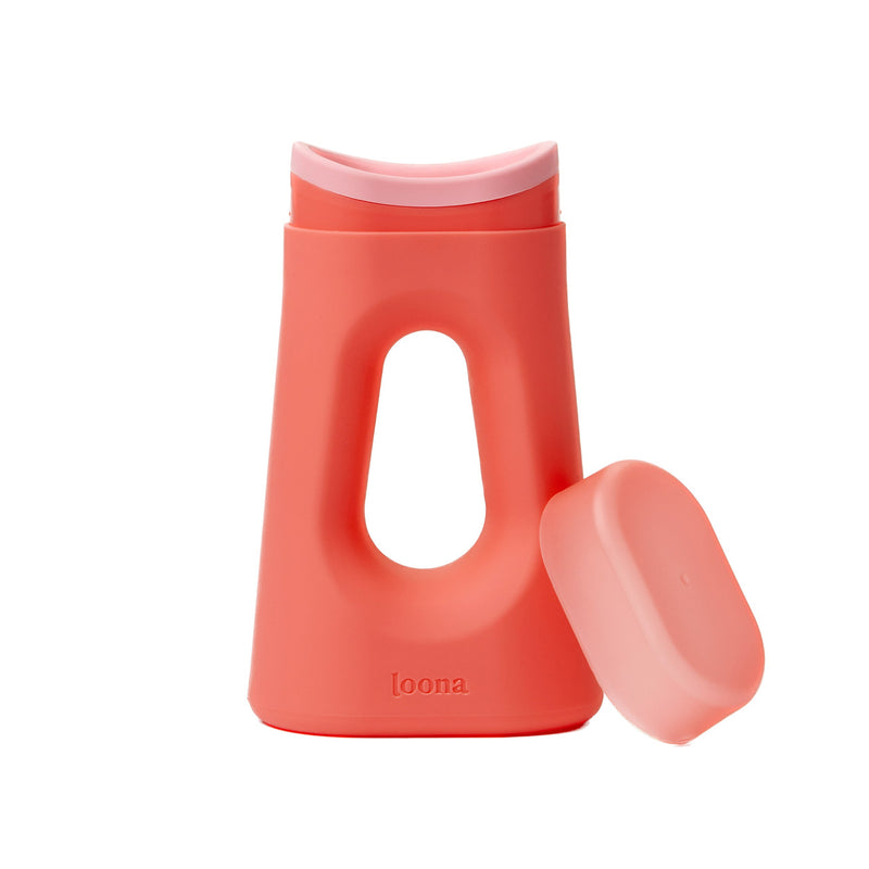 The Loona Female Urinal for Bedside, Travel, Camping, Portable with Lid, Coral Red 1234487