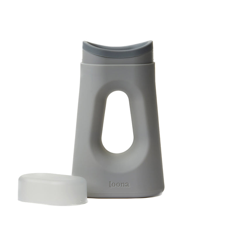 The Loona Female Urinal for Bedside, Travel, Camping, Portable with Lid, Moon Grey 1234488