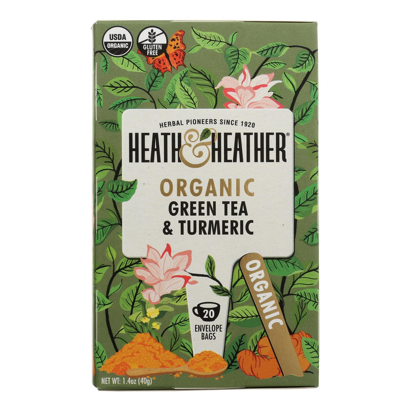 Heath & Heather - Tea Green & Turmeric - Case Of 6-20 Ct