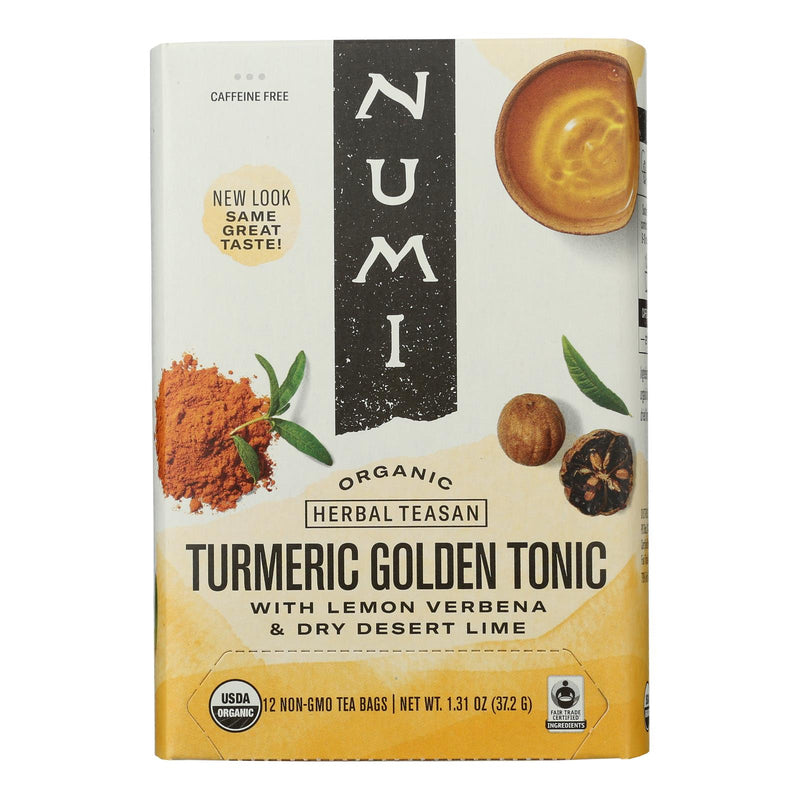 Numi Tea - Organic - Turmeric - Golden Tonic - 12 Bags - Case Of 6