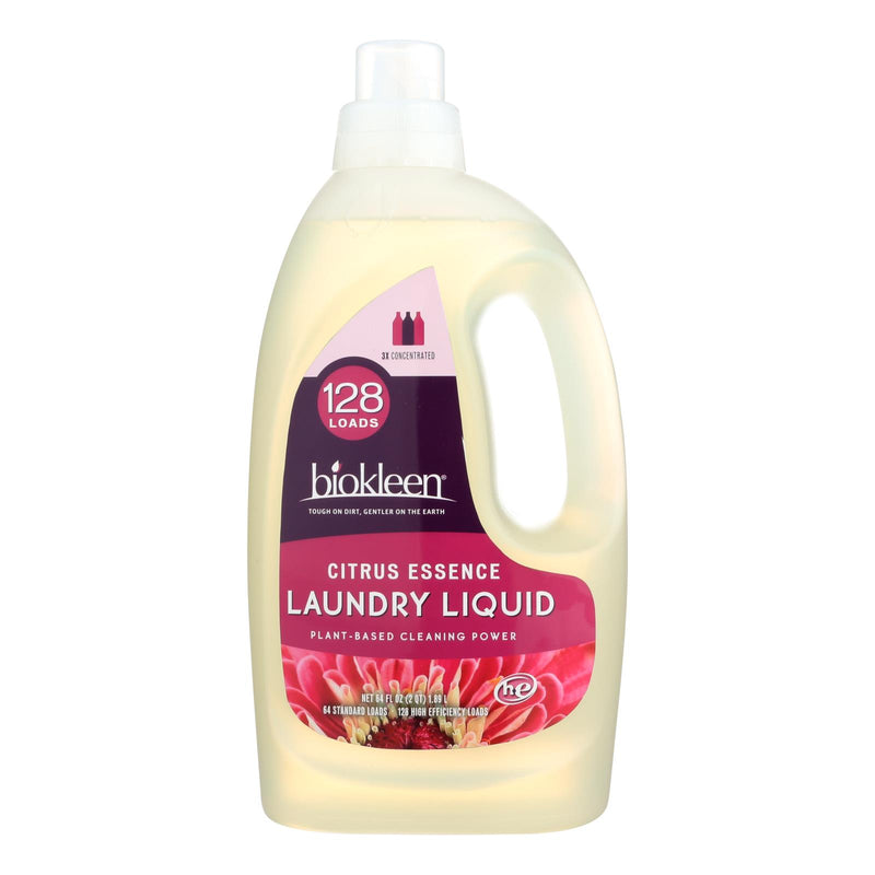 Biokleen Laundry Detergent - Citrus - Case Of 6 - 64 Fl Oz.