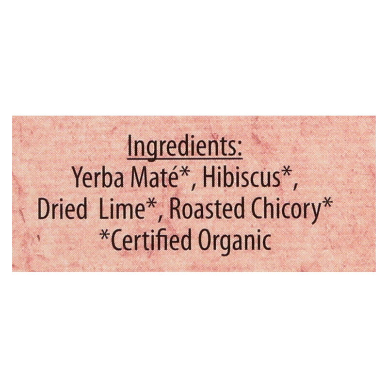 Mate Factor Hibiscus Lime Organic Yerba Mate Tea Bags  - Case Of 6 - 20 Bag