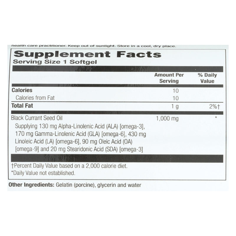 Health From The Sun Black Currant Oil Dietary Supplement - 1 Each - 60 Sgel