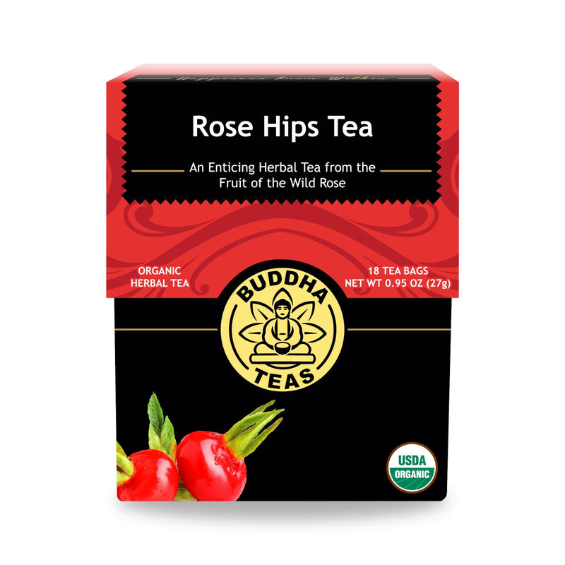 Buddha Teas - Organic Tea - Rosehips - Case Of 6 - 18 Count