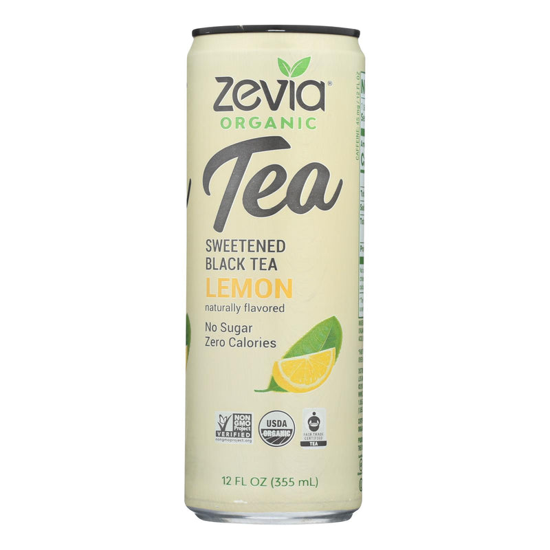 Zevia - Tea Black Lemon - Case Of 12 - 12 Fz