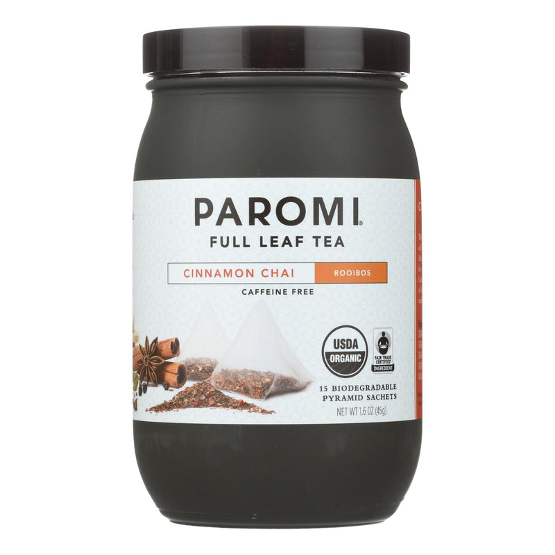 Paromi Tea - Tea Rooibos Cinnamon Chai Caffeine Free - Case Of 6 - 15 Bag