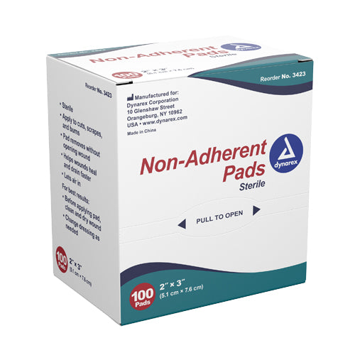 Non-Adherent Guaze Pad Sterile 3  x 4  Bx/100