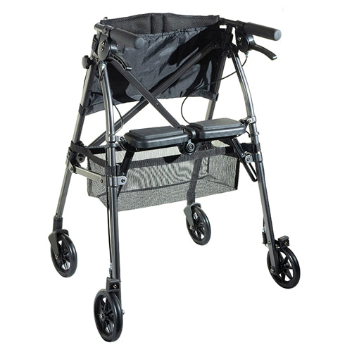 Ez Fold-n-go Rollator - Black Walnut  Heavy Duty