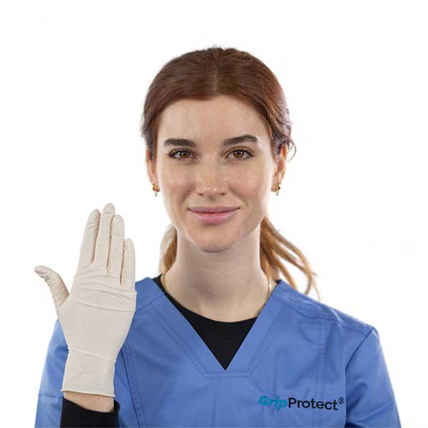 1000/Case BMC GripProtect® Operon Blue Latex Powder-Free Exam Gloves