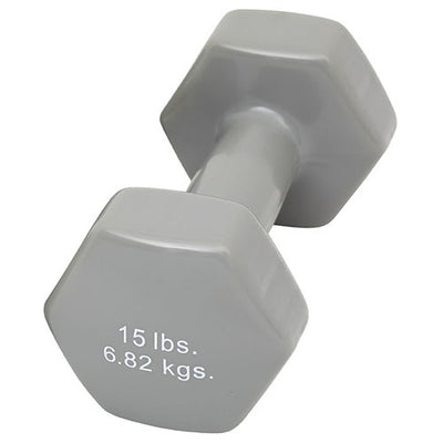 Dumbell Weight Color Vinyl Coated 15 Lb