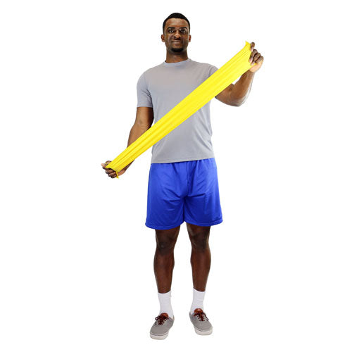 Cando Exercise Band Yellow X-Light 50-Yard Dispenser Box