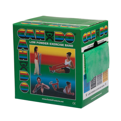 Cando Exercise Band Green Medium 50-Yard Dispenser Box