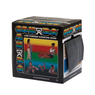 Cando Exercise Band Black X-Heavy 50-Yard Dispenser Box