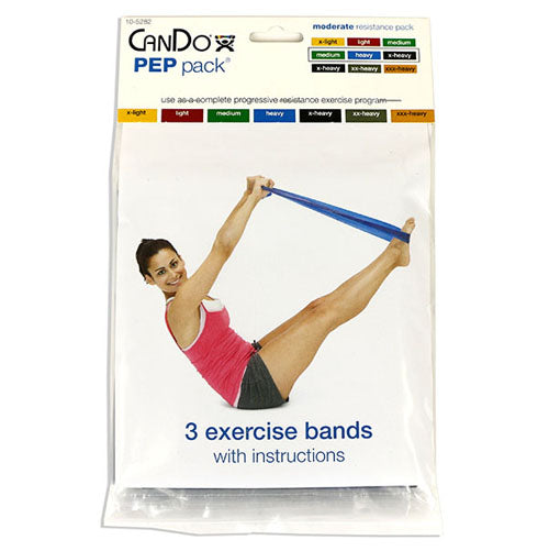 Cando Band PEP Packs Moderate (grn  bl  blk)