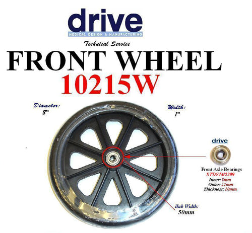 Wheel for 11053 Rollators and 10968 Wheelchairs