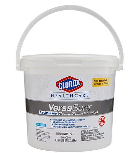 Clorox Healthcare® VersaSure® Cleaner Disinfectant Wipes - 1 bucket of 110 wipes - Healthcare Professional