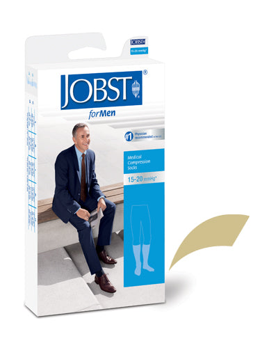 Jobst for Men 15-20 Knee-Hi Khaki Small