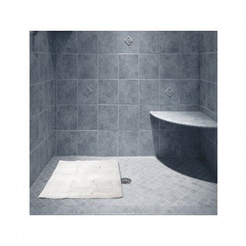 No-Skid Bath & Shower Mat w/Suction Cups  White  20 x20