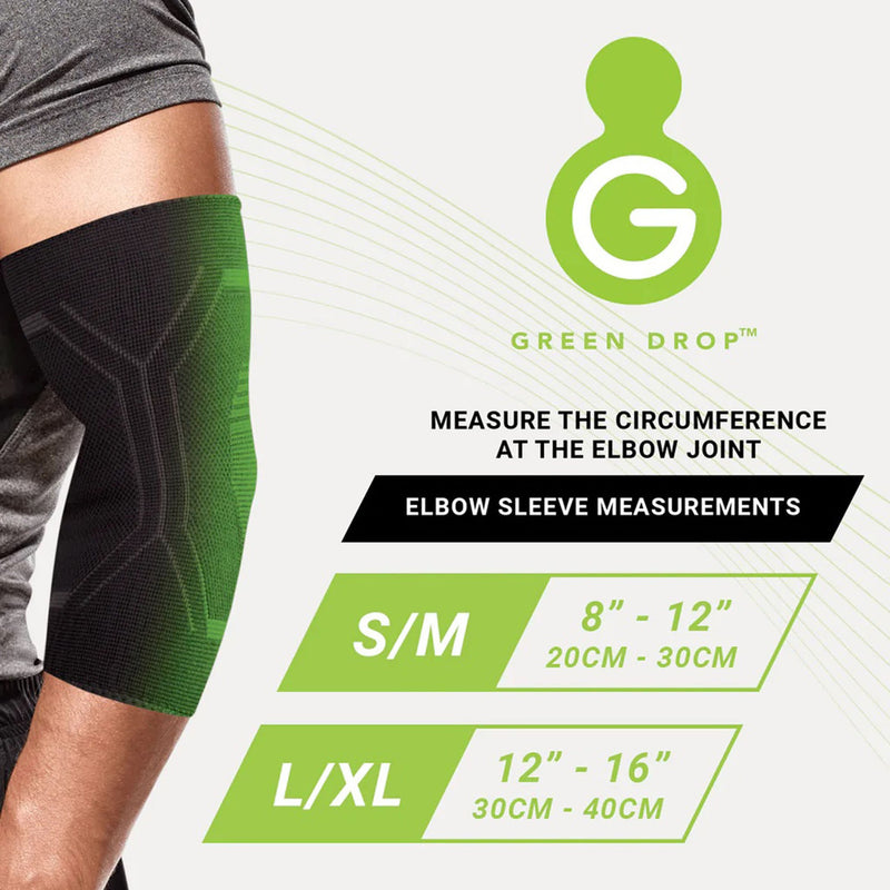 Green Drop Unisex Elbow Brace Infused Compression Sleeve 1215705