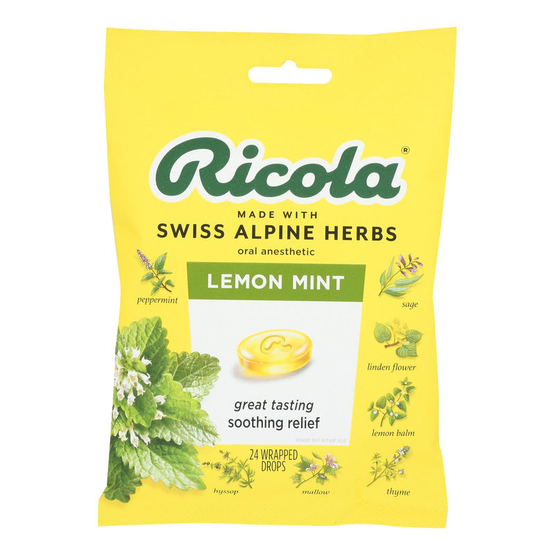 Ricola - Cough Drop Lemon Mint - Case Of 8-24 Ct