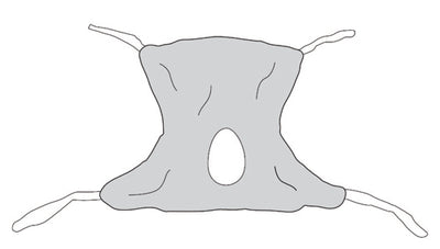 Patient Sling Full Body 58x45  Mesh  Commode Opening  Large