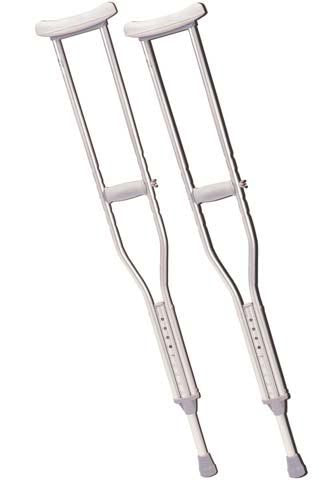 Push Button Alum Adj Crutch-pr Youth Patient Height 4&
