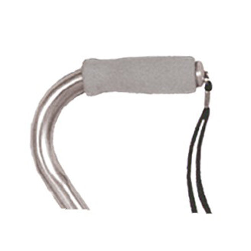 Deluxe Adjustable Cane Offset W/Wrist Strap-Black