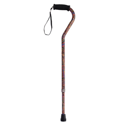 Offset Handle Aluminum Cane Color Paisley         (Each)