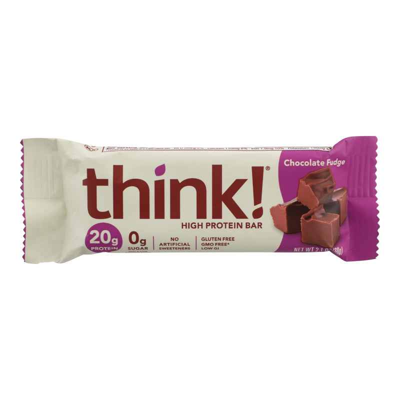 Think Products Thin Bar - Chocolate Fudge - Case Of 10 - 2.1 Oz