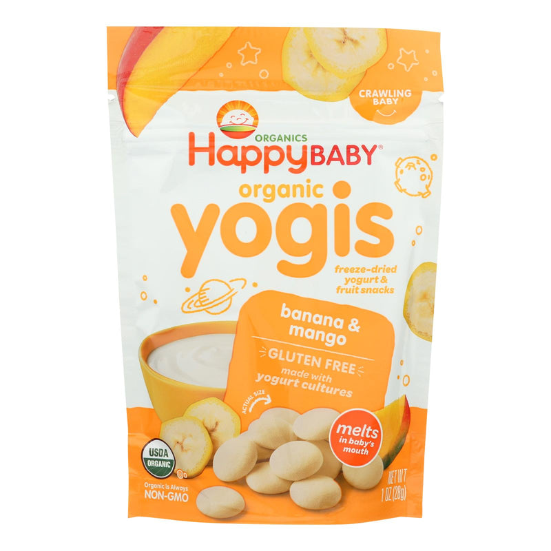 Happy Baby Happymelts Organic Yogurt Snacks For Babies And Toddlers Banana Mango - 1 Oz - Case Of 8