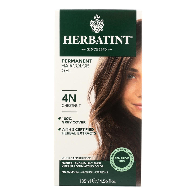 Herbatint Permanent Herbal Haircolour Gel 4n Chestnut - 135 Ml