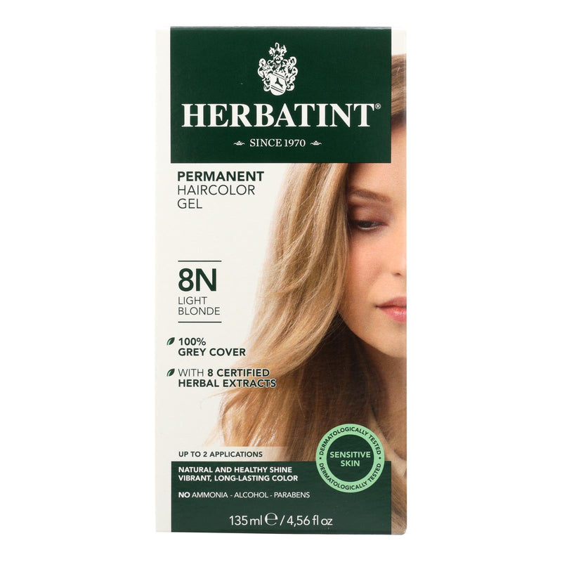 Herbatint Permanent Herbal Haircolour Gel 8n Light Blonde - 135 Ml