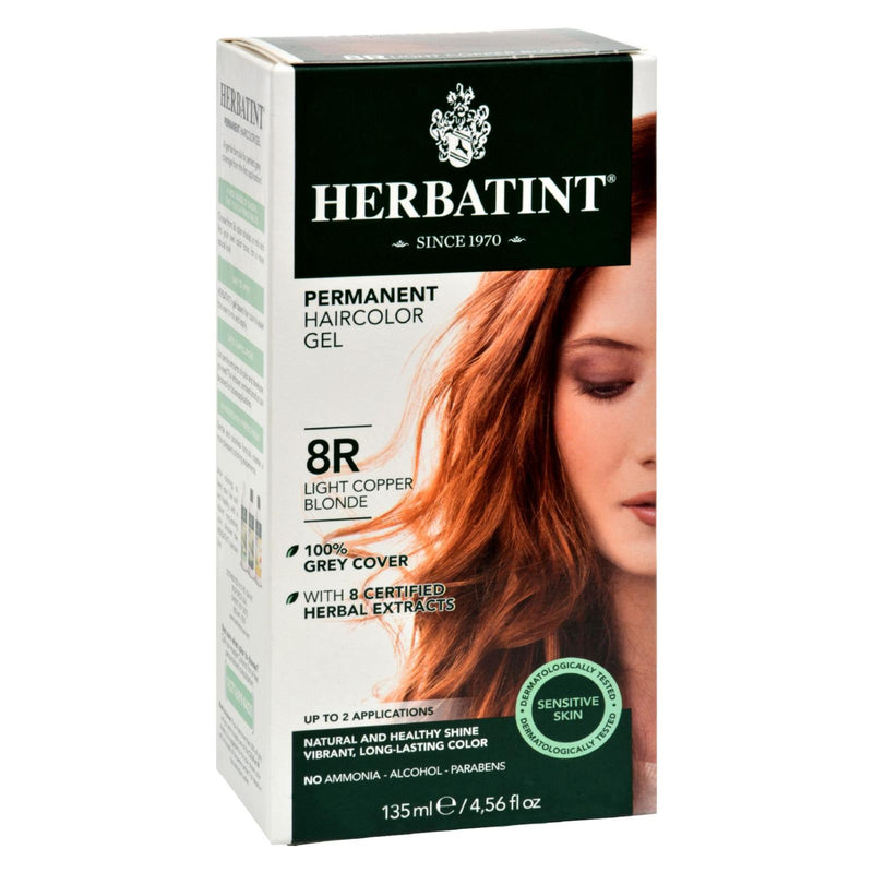 Herbatint Permanent Herbal Haircolour Gel 8r Light Copper Blonde - 135 Ml