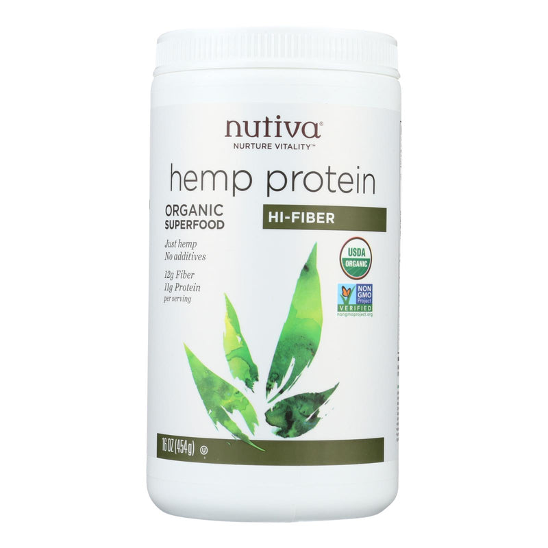 Nutiva Organic Hemp Protein Hi-fiber - 16 Oz