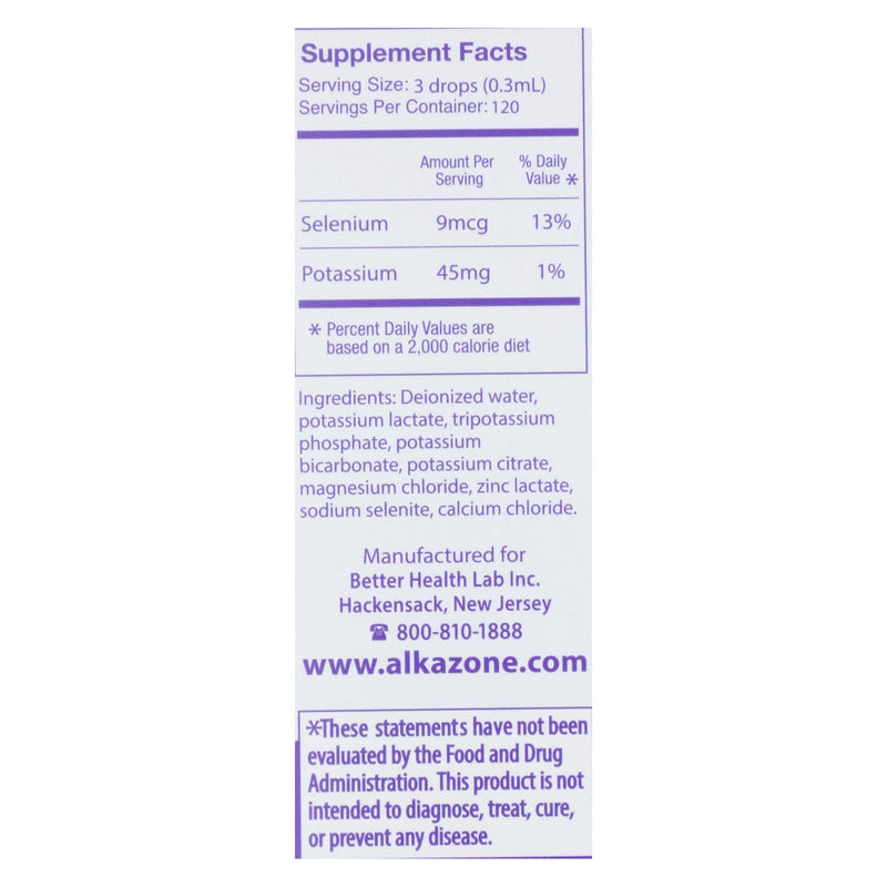 Alkazone Alkaline Booster Drops With Antioxidant - 1.2 Fl Oz